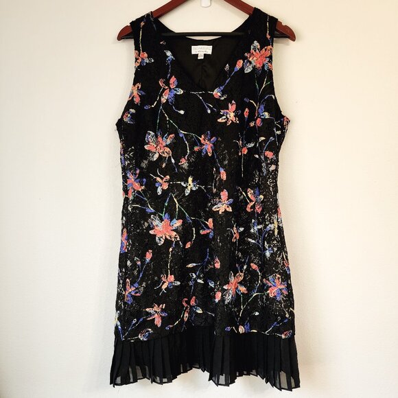 Vintage Signature By Robbie Bee Lace Tank Midi Dress XL WimsiGoth Y2K 90s Grunge - Picture 1 of 14